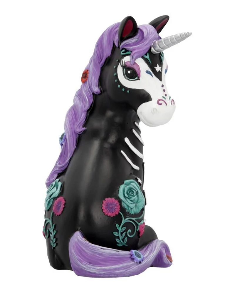 Schwarzes Sugarcorn Einhorn 22cm