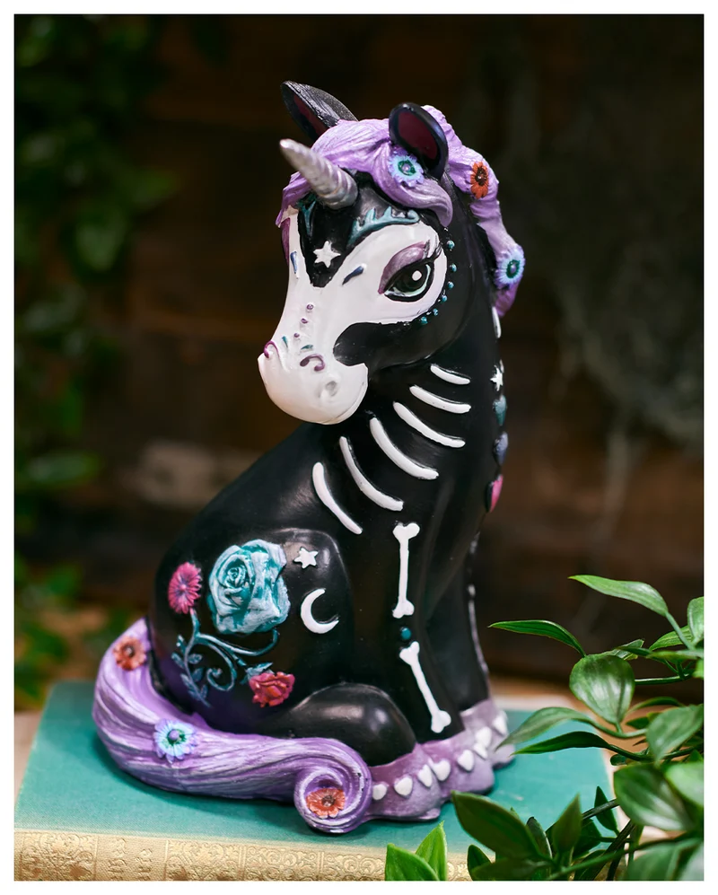Schwarzes Sugarcorn Einhorn 22cm