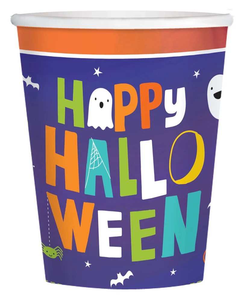 8 Happy Halloween Pappbecher