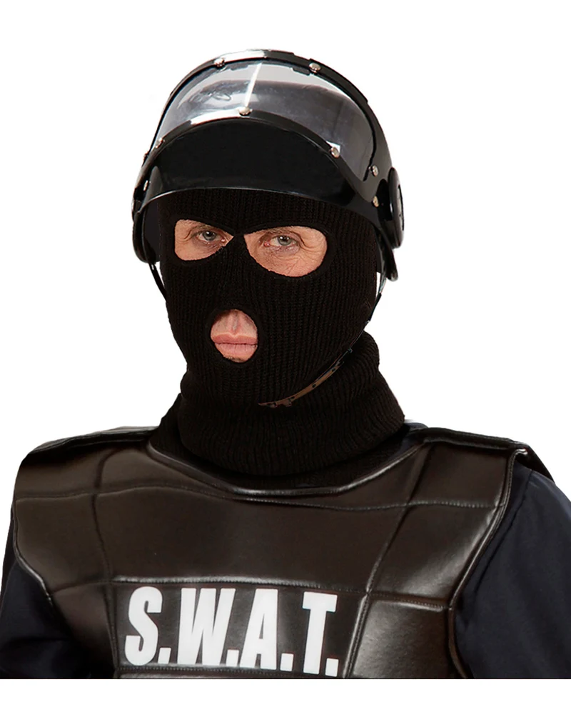 Schwarze Balaclava Maske als Sturmhaube