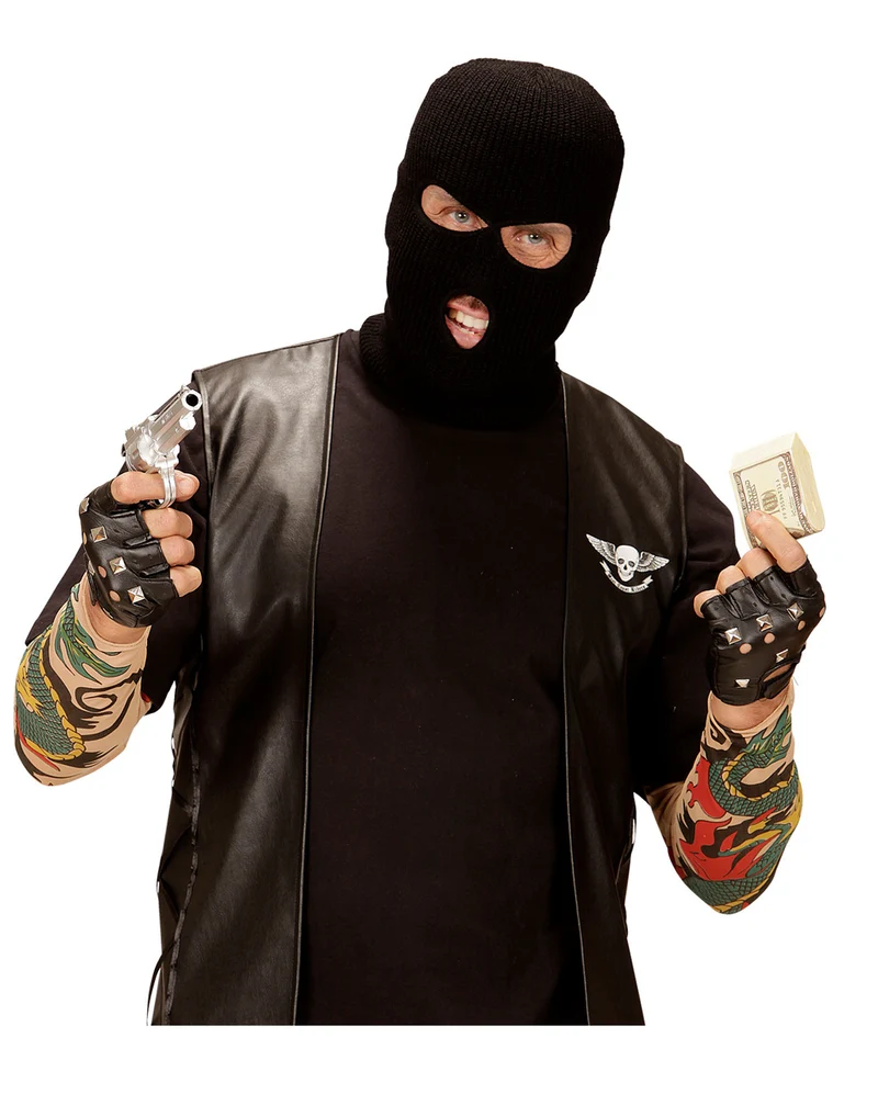 Schwarze Balaclava Maske als Sturmhaube