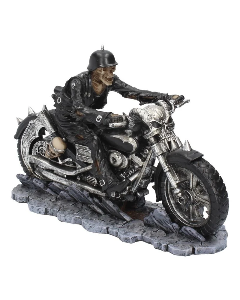 Skelett Biker auf Motorrad