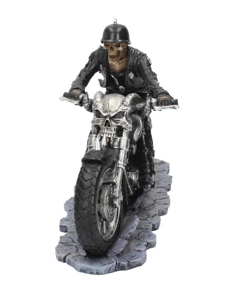 Skelett Biker auf Motorrad