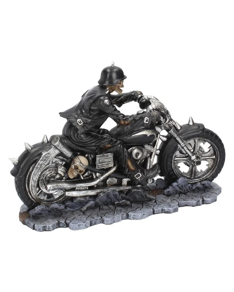 Skelett Biker auf Motorrad
