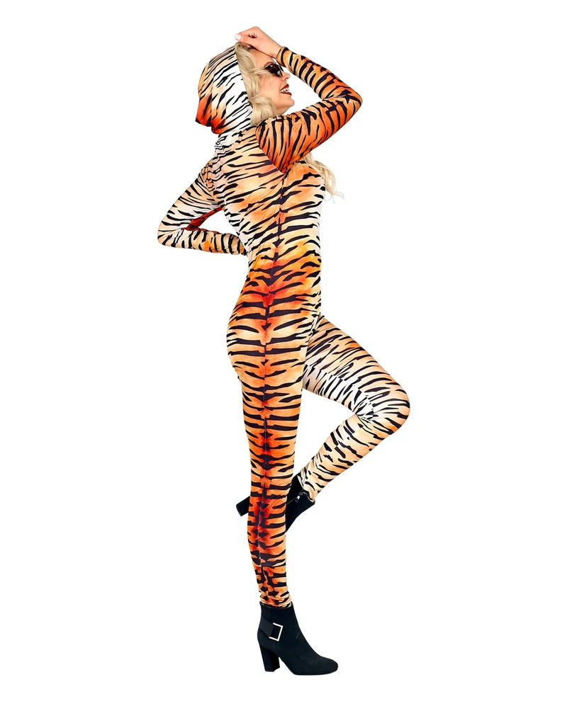 Tiger Bodysuit mit Animal Print