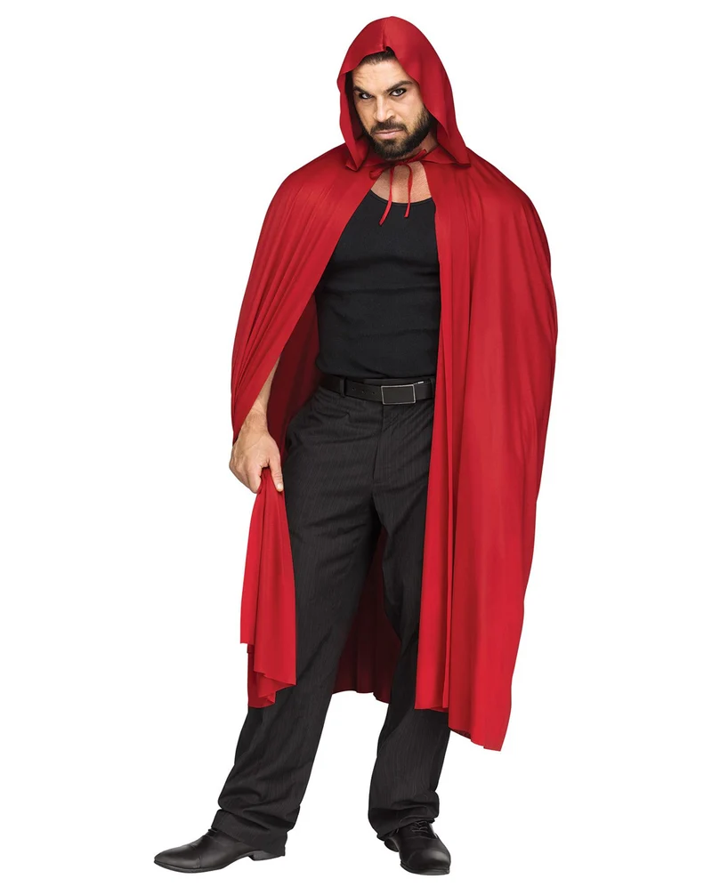 Roter Kapuzen Umhang Unisex