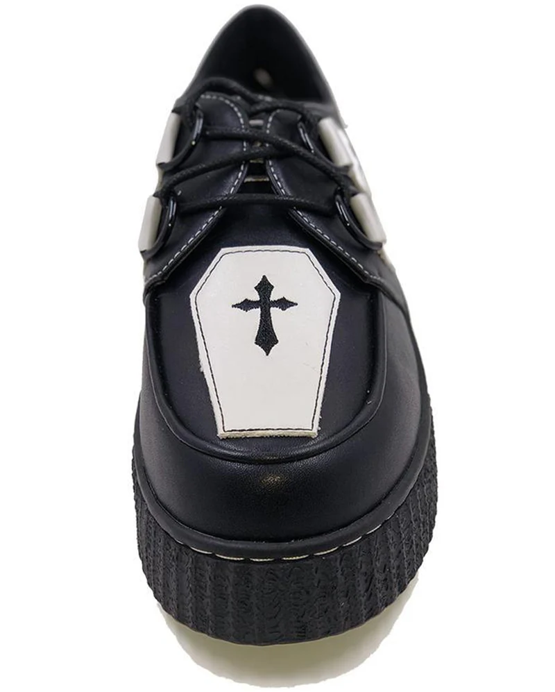 Schwarze Coffin Creepers Schuhe