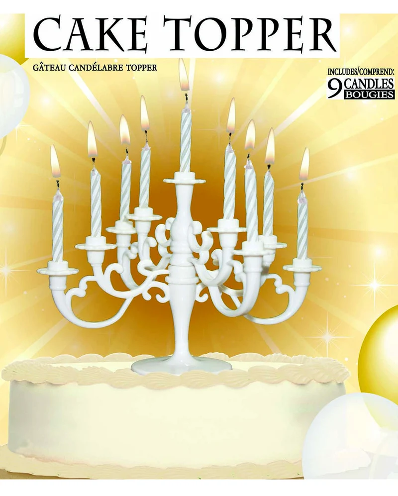Weißer Kerzenständer für Kuchen & Torten