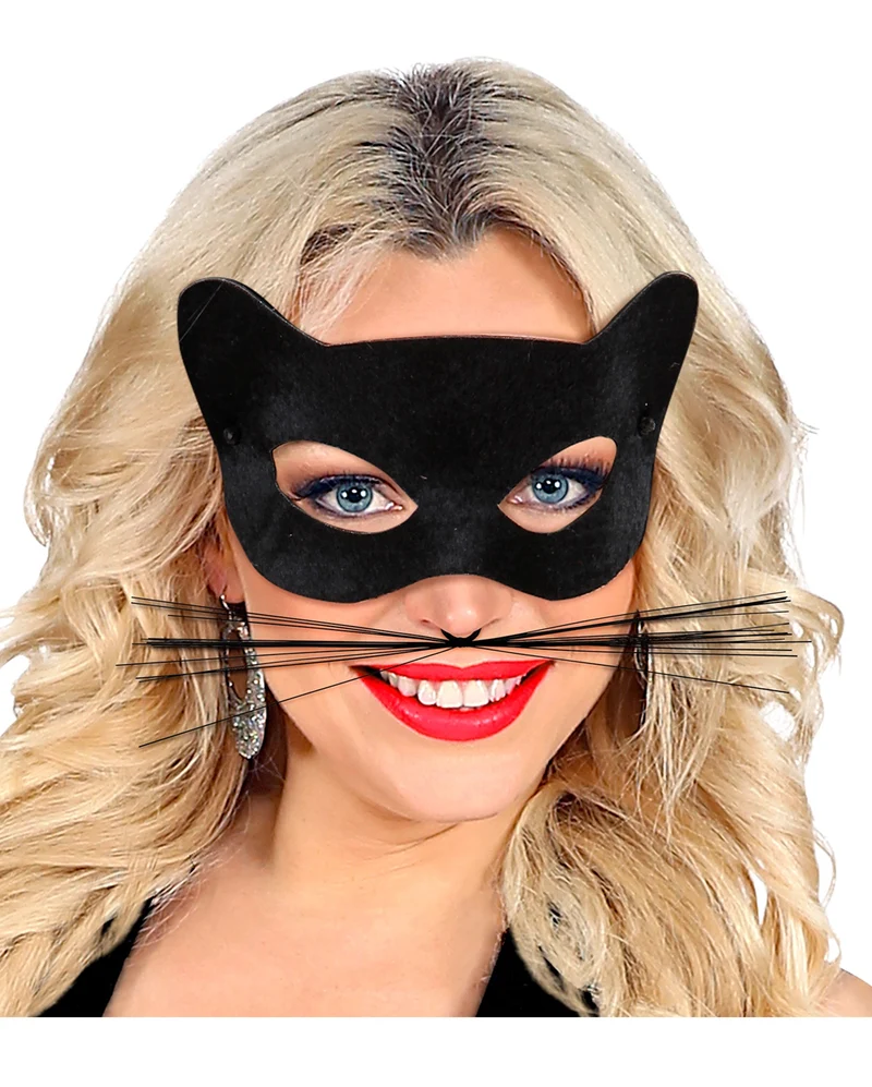 Schwarze Katze Schnurrhaare