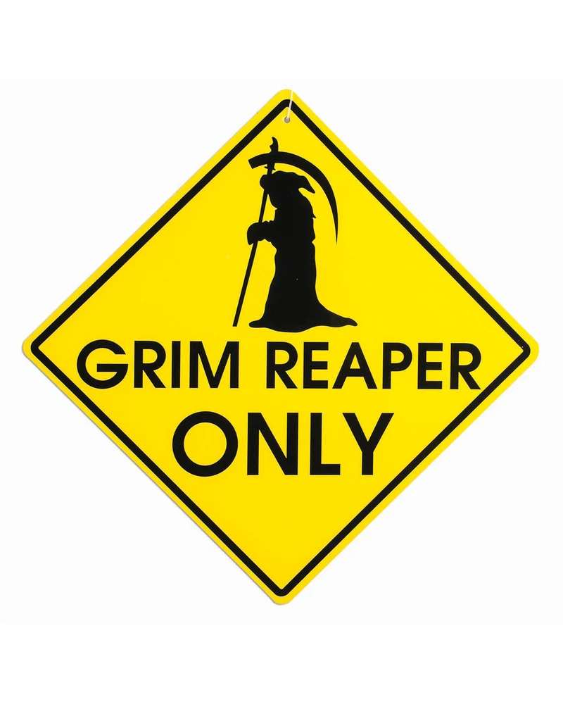 Grim Reaper Only Warnschild