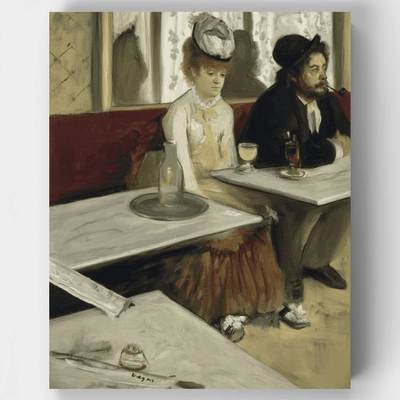 The Absinthe Drinker (In a Café) - Paint by Numbers Kit