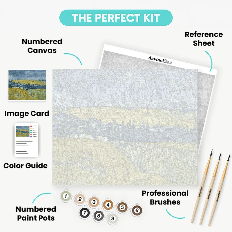 Landscape at Auvers in the Rain - Paint by Numbers Kit