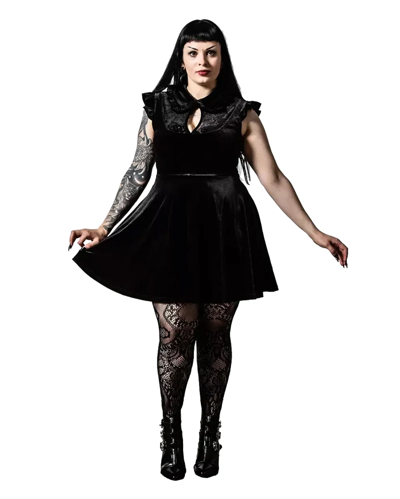 Amaymon Kleid mit Kragen KILLSTAR