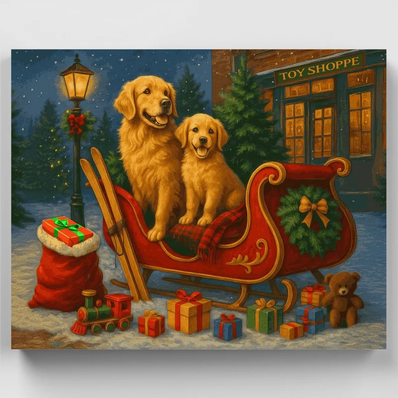 "Sleigh Team" Paint by Numbers Kit