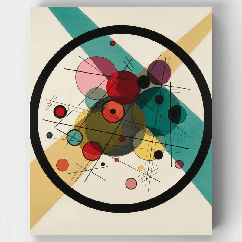 Circles in a Circle - Paint by Numbers Kit