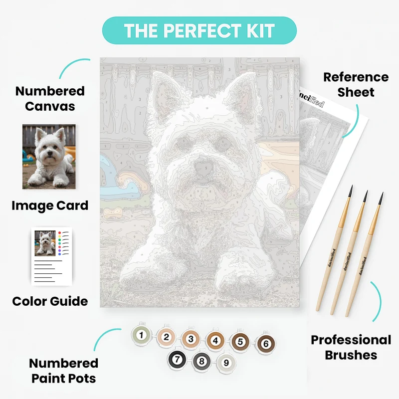 West Highland White Terrier - Paint by Numbers Kit