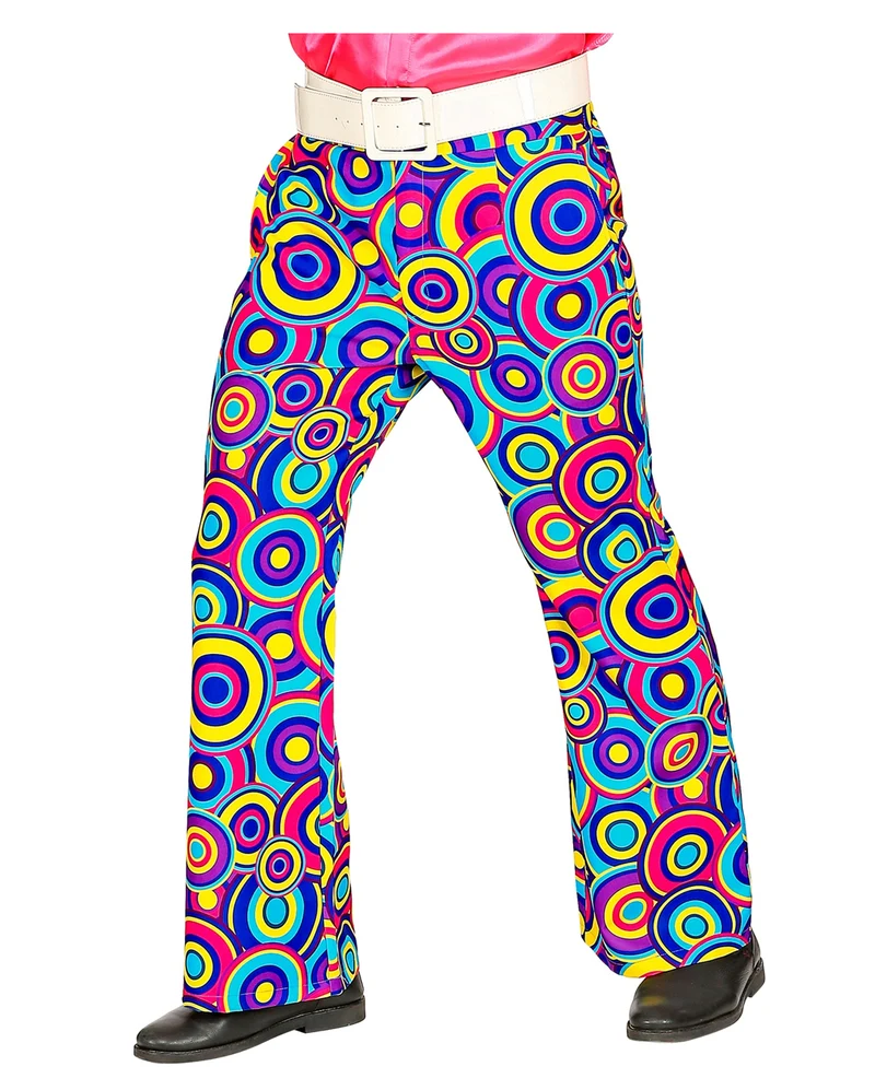70er Jahre Hose Bubbles Blau