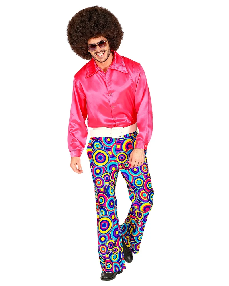 70er Jahre Hose Bubbles Blau
