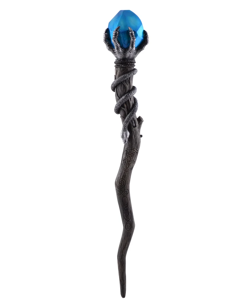 Zauberstab Serpenta mit Blauem Stein