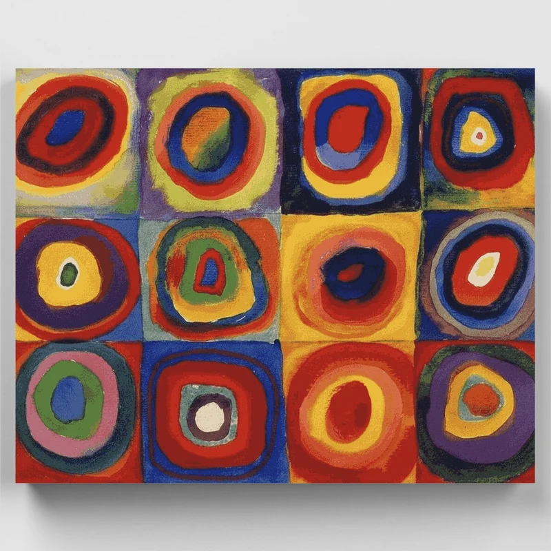 Farbstudie – Squares with Concentric Circles - Paint by Numbers Kit