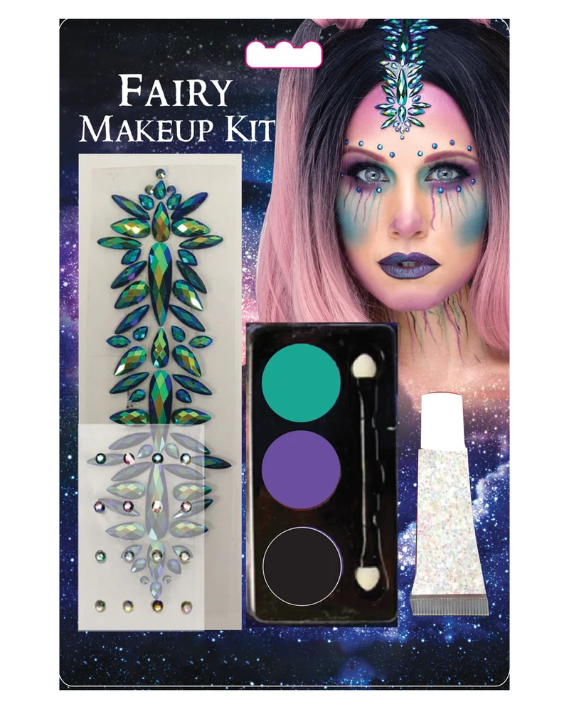 Dunkle Fee Glitzer Make-Up Set
