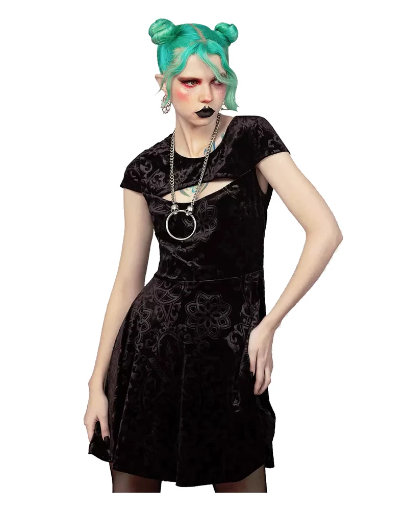 Blasphemia Keyhole Skater Kleid KILLSTAR