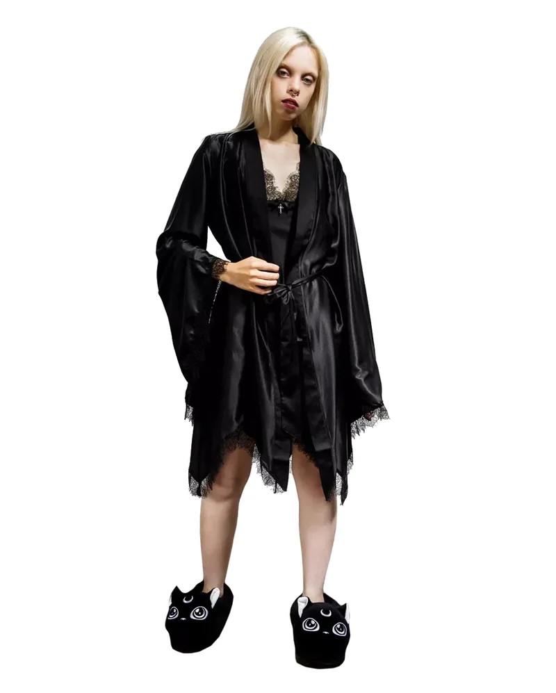 Devils Lullaby Satin Robe KILLSTAR