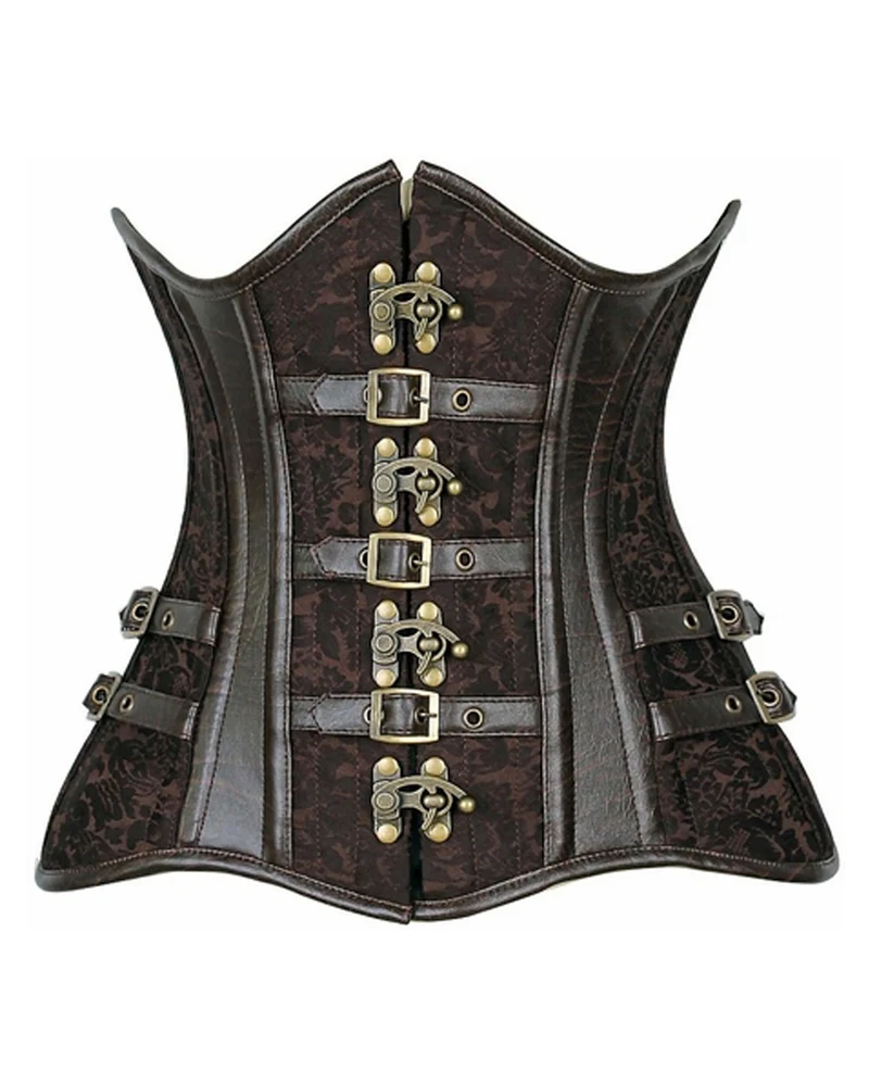 Unterbrustkorsett Steampunk Braun