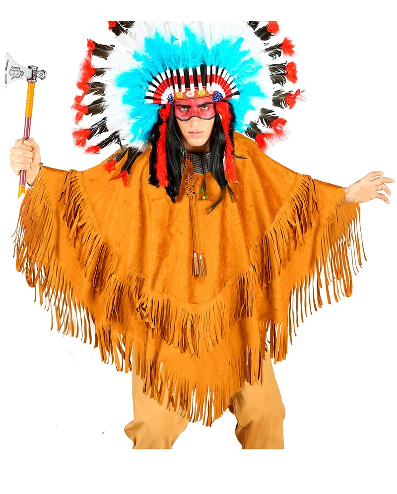 Hippie Poncho mit Fransen