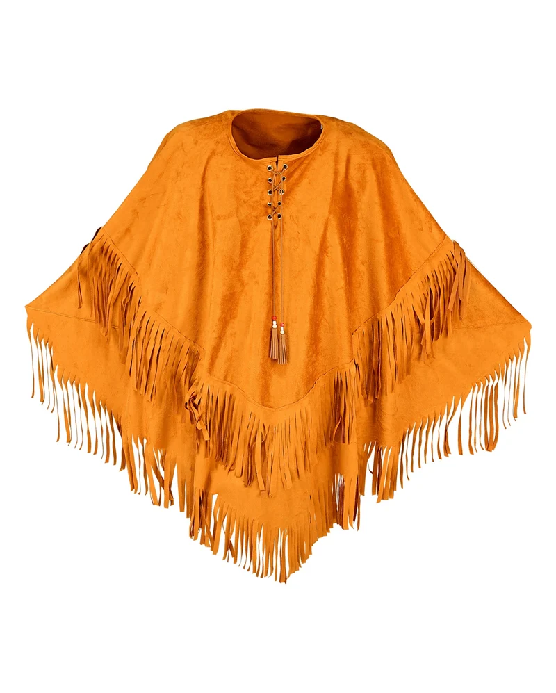 Hippie Poncho mit Fransen
