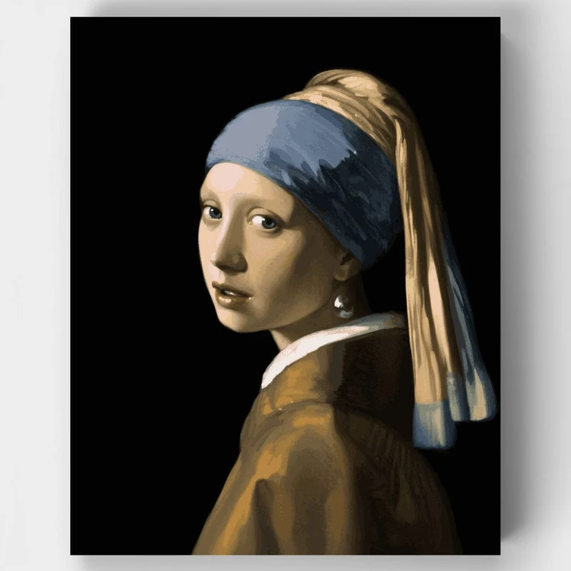 Girl with a Pearl Earring Masterpiece - Paint by Numbers Kit