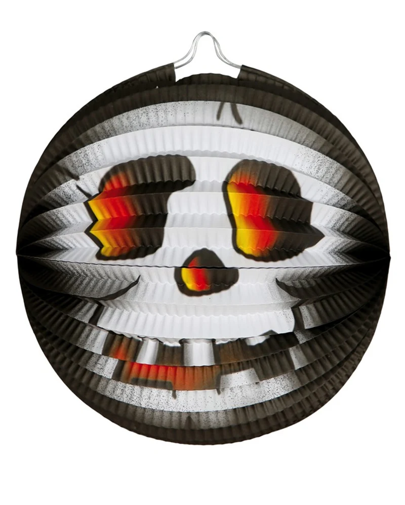 Totenschädel Halloween Papierlaterne 26cm