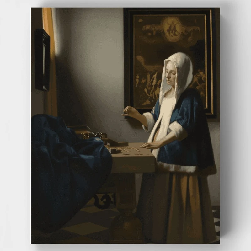 Woman Holding a Balance - Paint by Numbers Kit