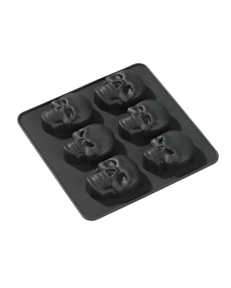 Totenschädel Eiswürfelform aus Silikon 2er Set