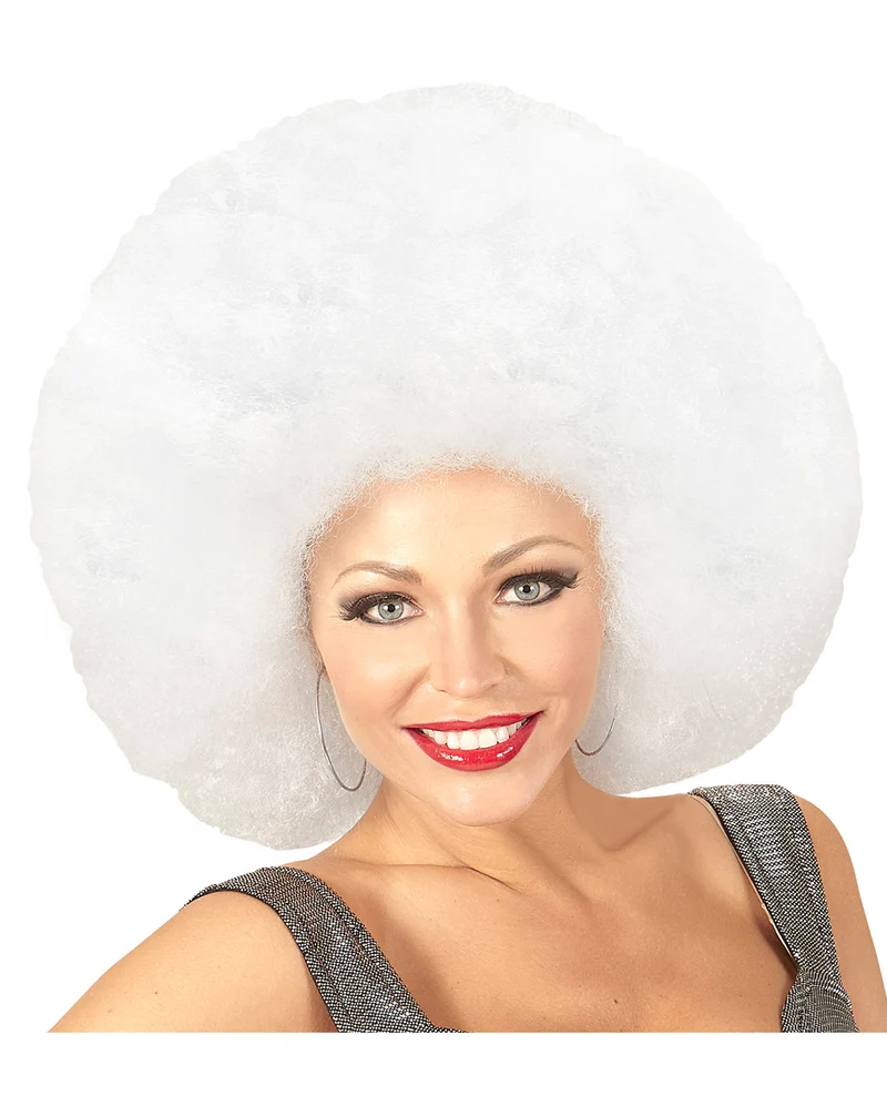 Riesige Afro Perücke Weiß