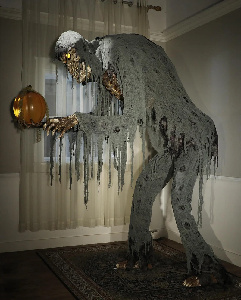 Großer Jack Reaper mit sprechendem Kürbis Halloween Animatronic