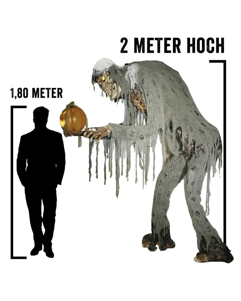 Großer Jack Reaper mit sprechendem Kürbis Halloween Animatronic