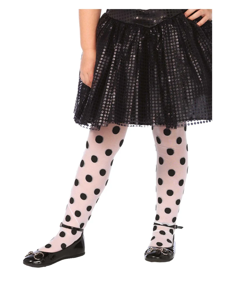 Polkadot Strumpfhose für Kinder als Kostümzubehör