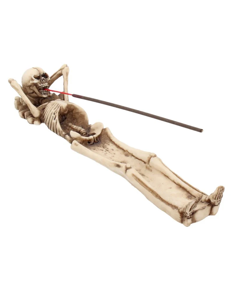 Knochenskelett Räucherstäbchenhalter 27cm