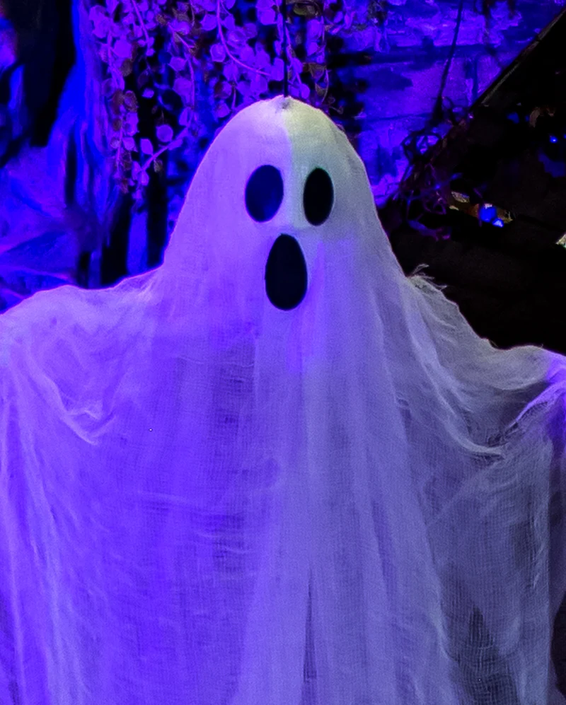 Weißer Geist Halloween Hängefigur 215 cm