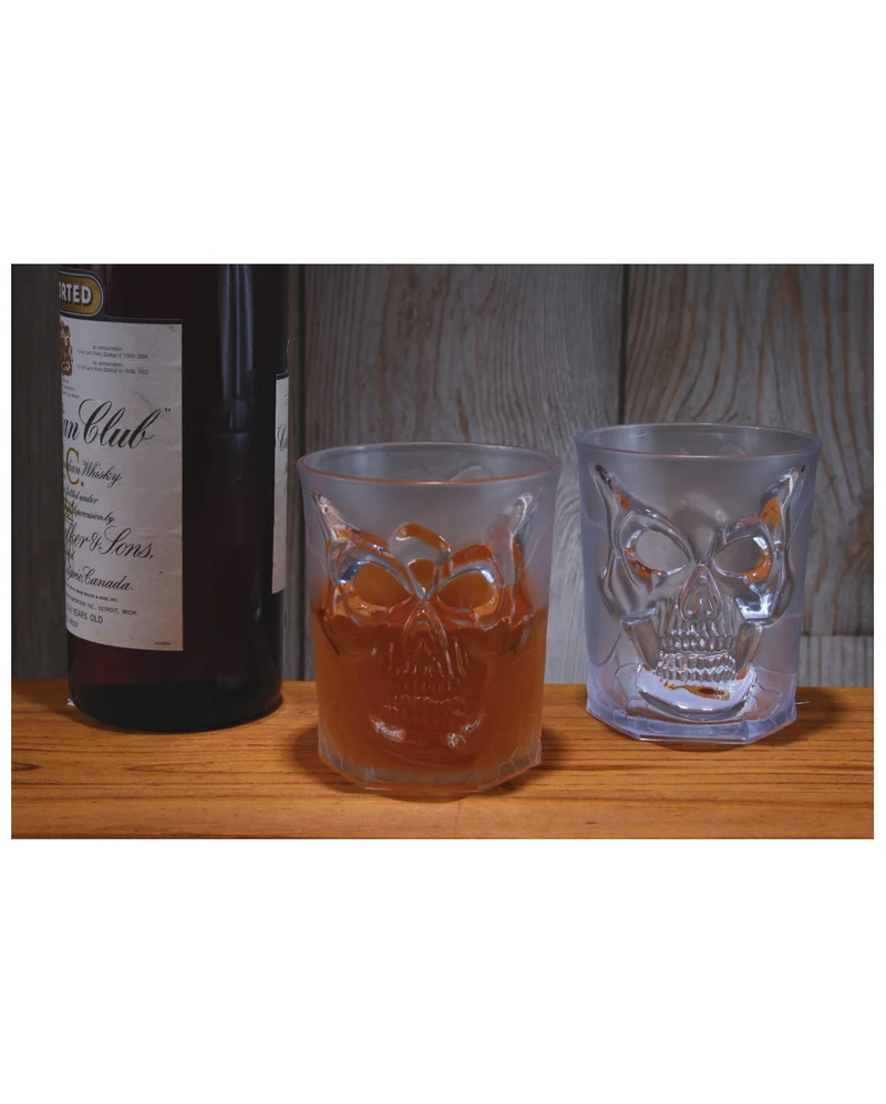 Totenschädel Whisky Glas