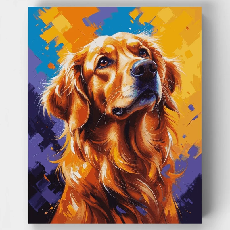 Golden Spaniel Portrait - Paint by Numbers Kit