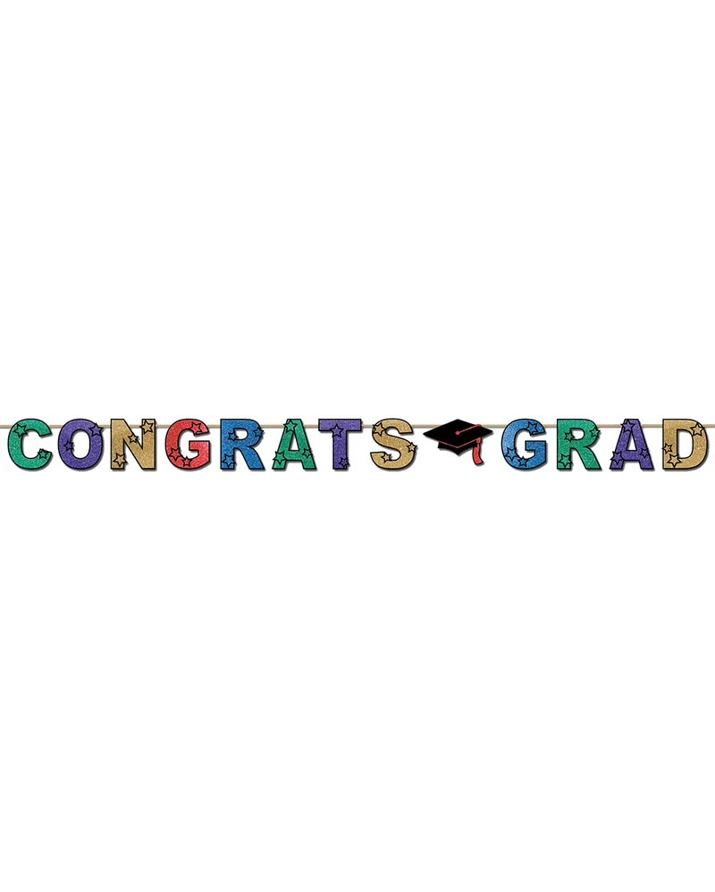 Glitzender Congrats Grad Banner