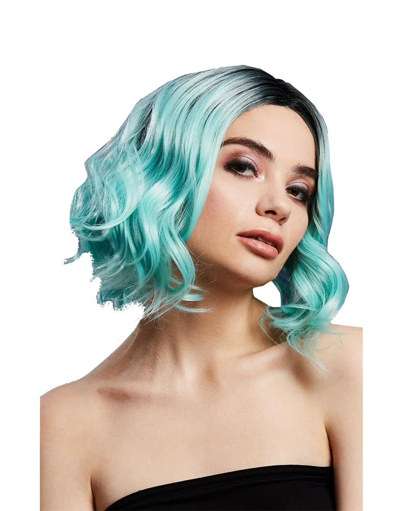 Kourtney Damen Perücke in Baby Blau Blend