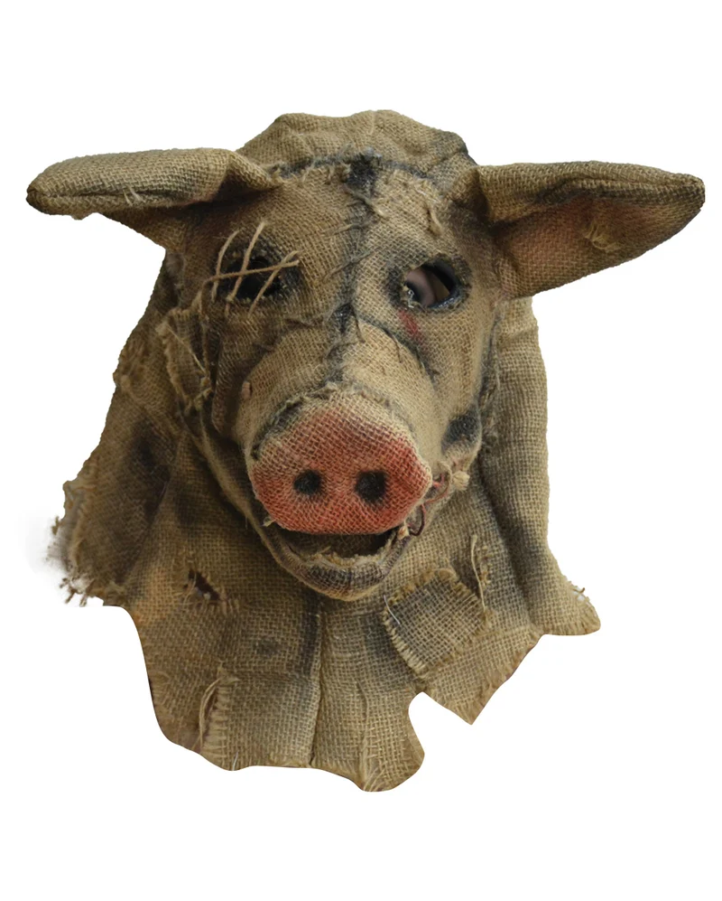 Vintage Vogelscheuche Schwein Maske