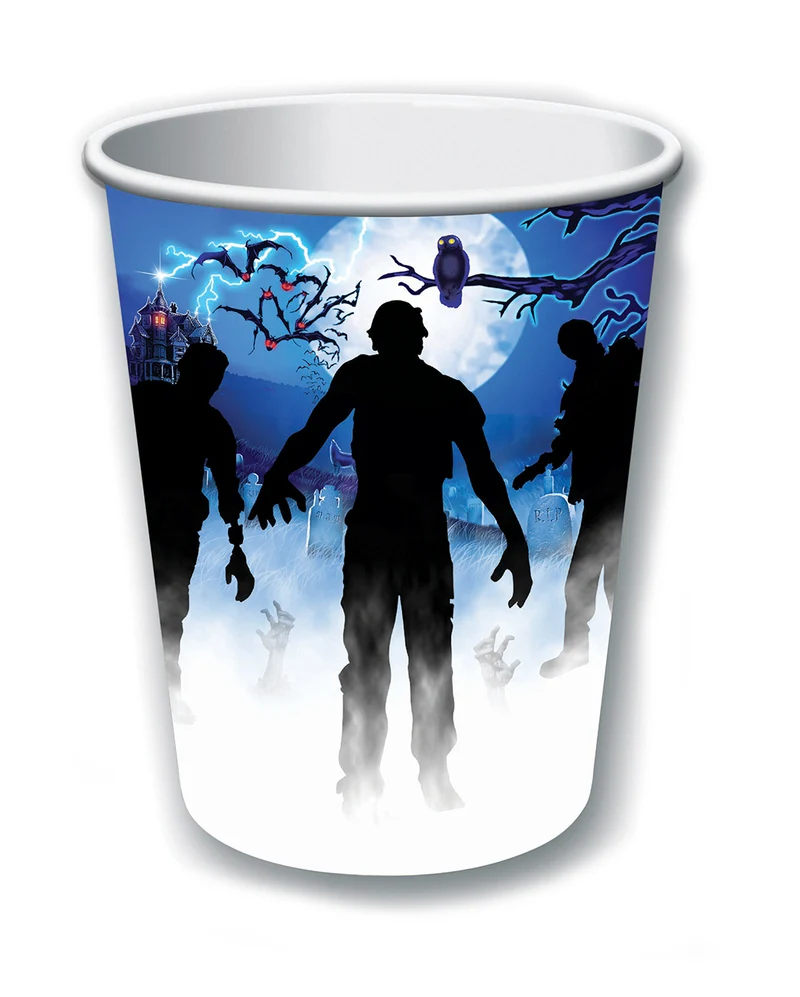 Zombie Party Pappbecher Set 8 Stück