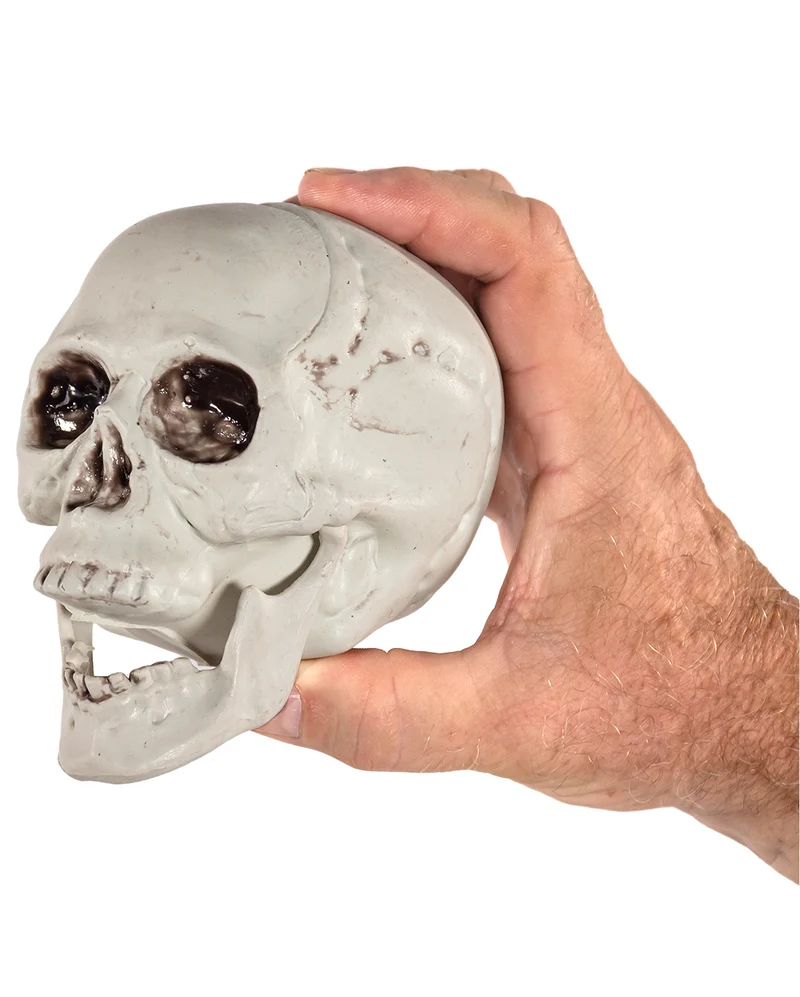 Totenkopf mit beweglichem Kiefer 12,5cm 6 St.