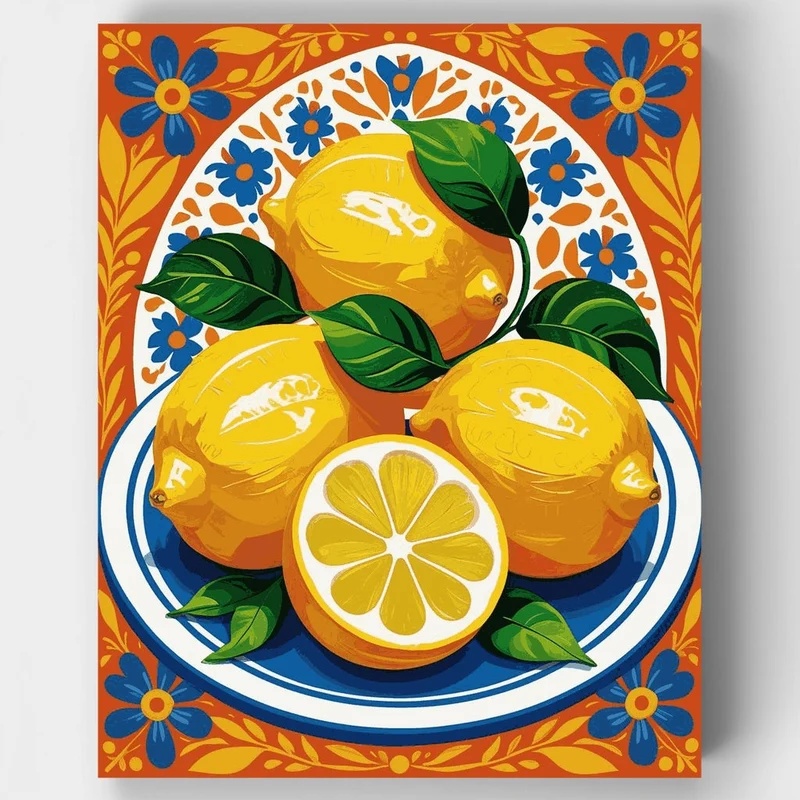 Mediterranean Lemon Bowl - Paint by Numbers Kit