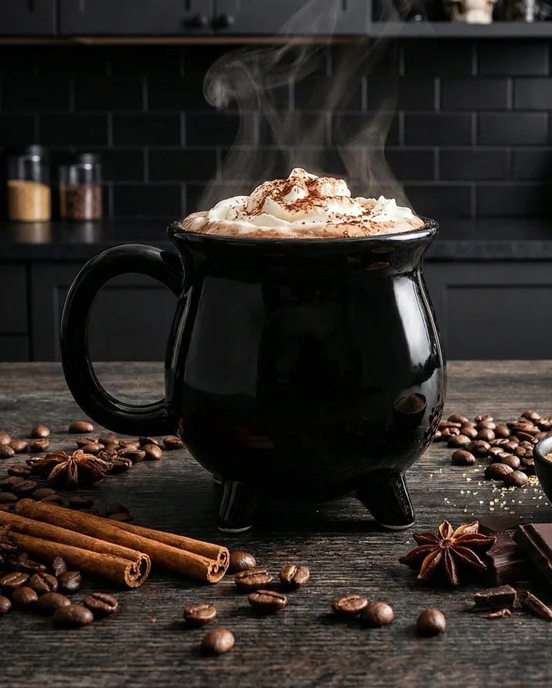 Schwarzer Hexenkessel als Tasse 400ml