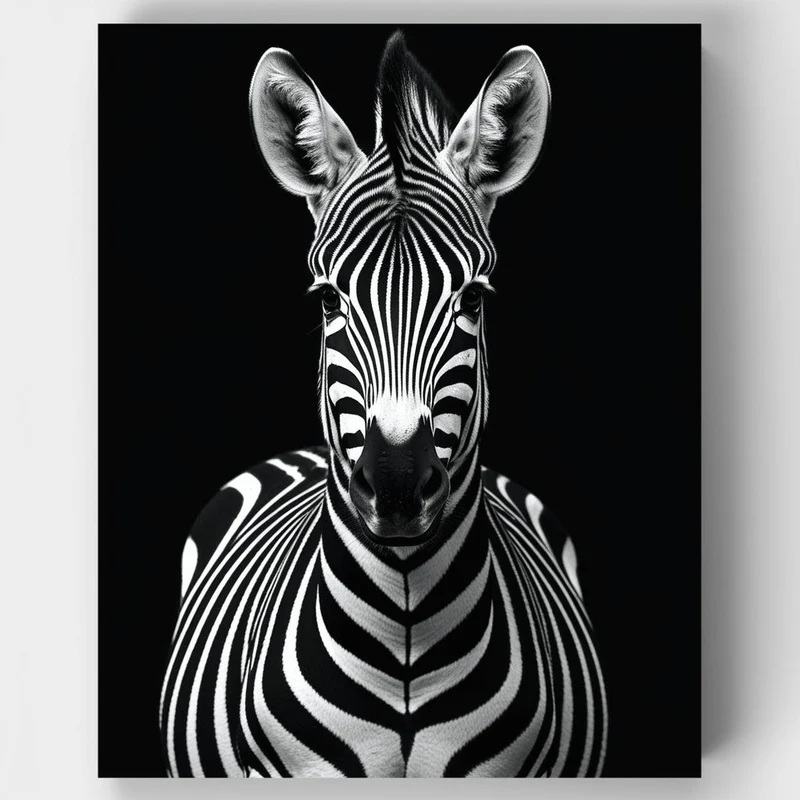 Zebra Portrait - Paint by Numbers Kit